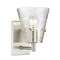 Z-Lite Analia Wall Sconce, 1-Light, 6.5 In.W x 7.5 In.L x 9.25 In.H, Brushed Nickel/Clear Ribbed 1101-1S-BN - alternate 4